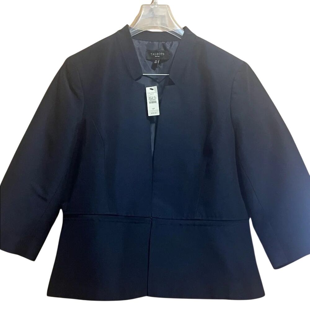 Talbots Petites Women's Elegant Dark Blue Blazer Size 16P